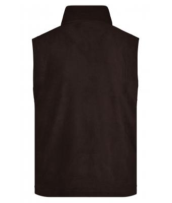 Men Fleece Vest Brown-Daiber