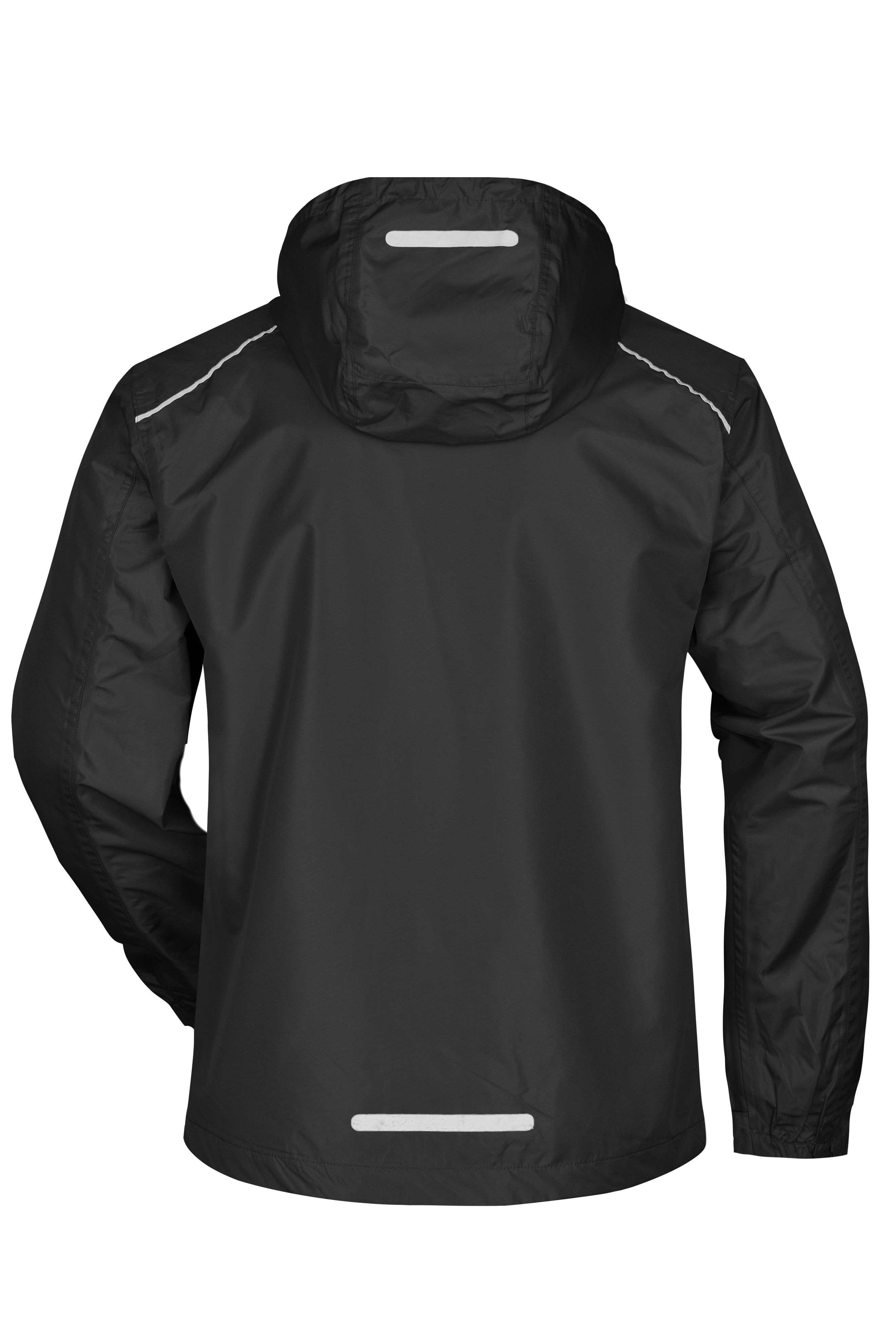 Herren Mens Rain Jacket Black Silver Daiber