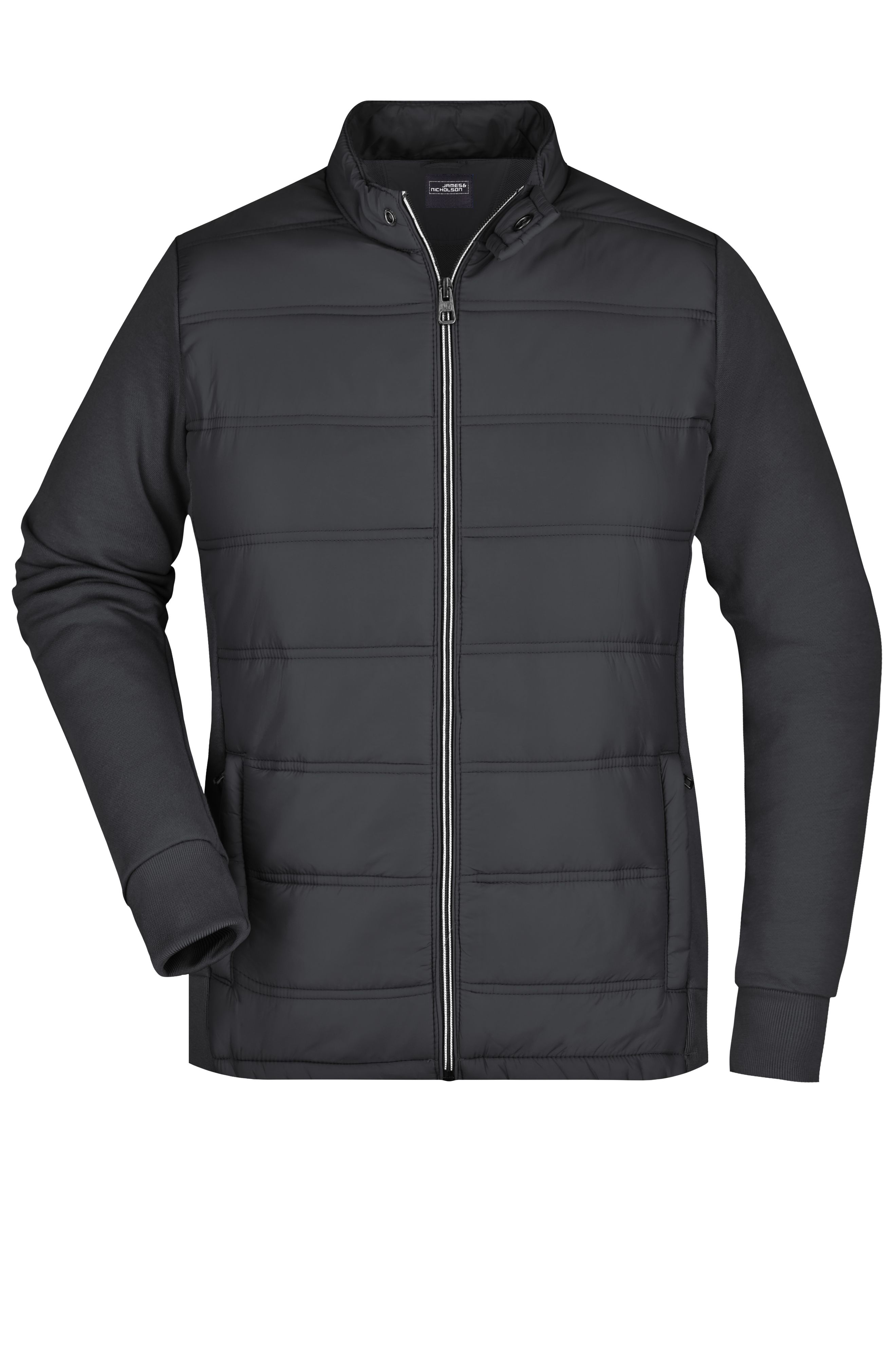 Damen Ladies Hybrid Sweat  Jacket  Black Daiber