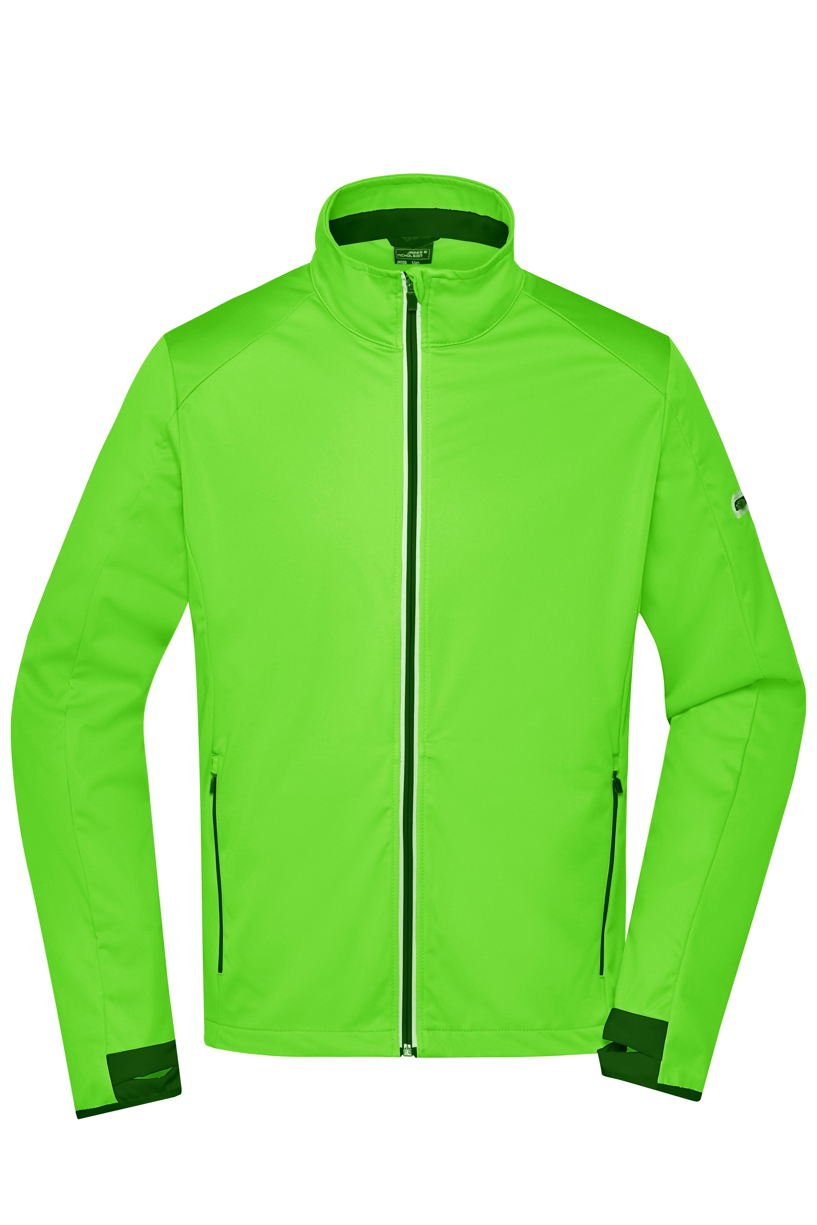 Men Men's Sports Softshell Jacket Bright-green/black-Daiber