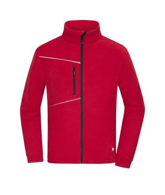 Unisex Fleece Jacket - Corduroy Look Red 11799