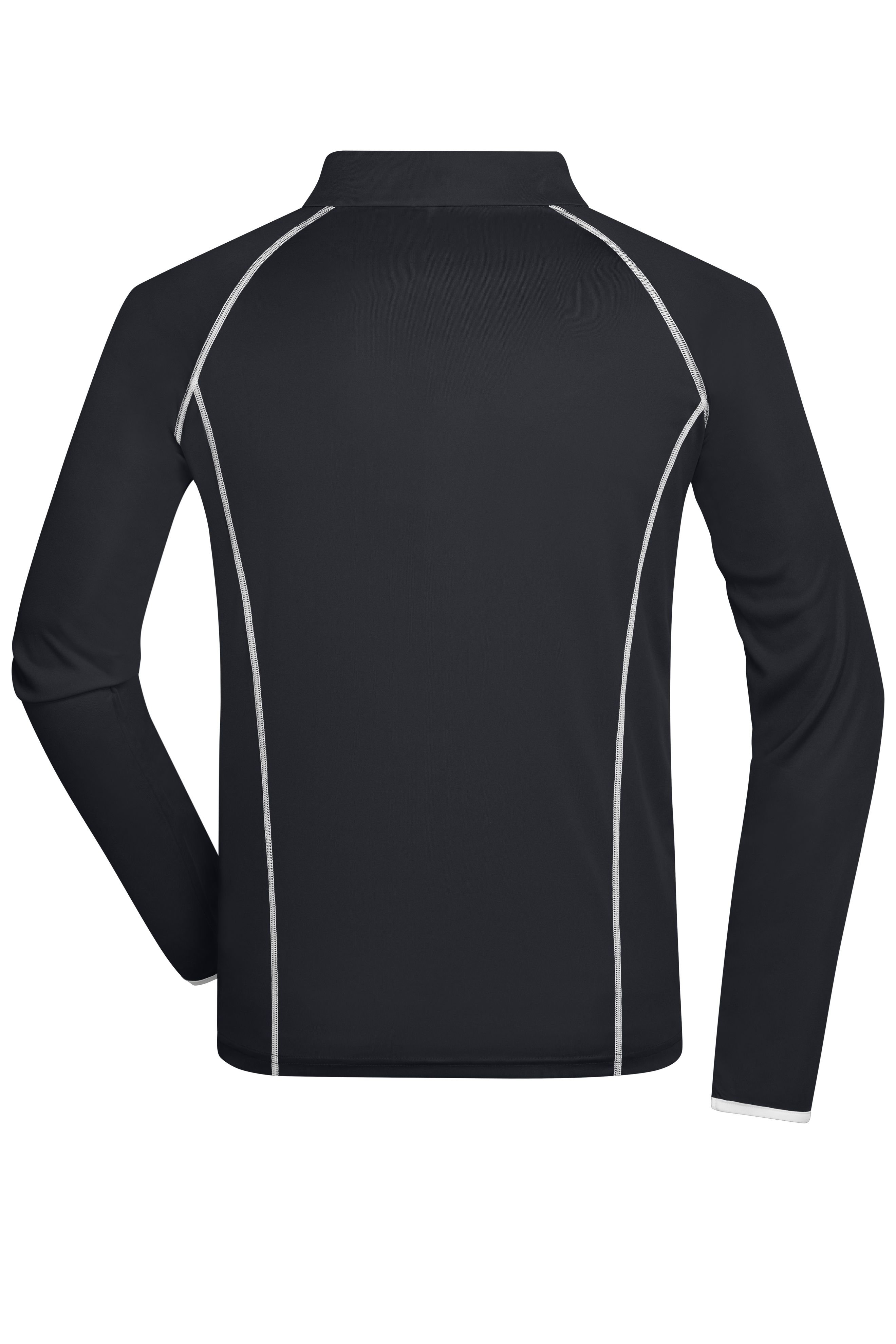 Men Men's Sports Shirt Longsleeve Black/white-Daiber