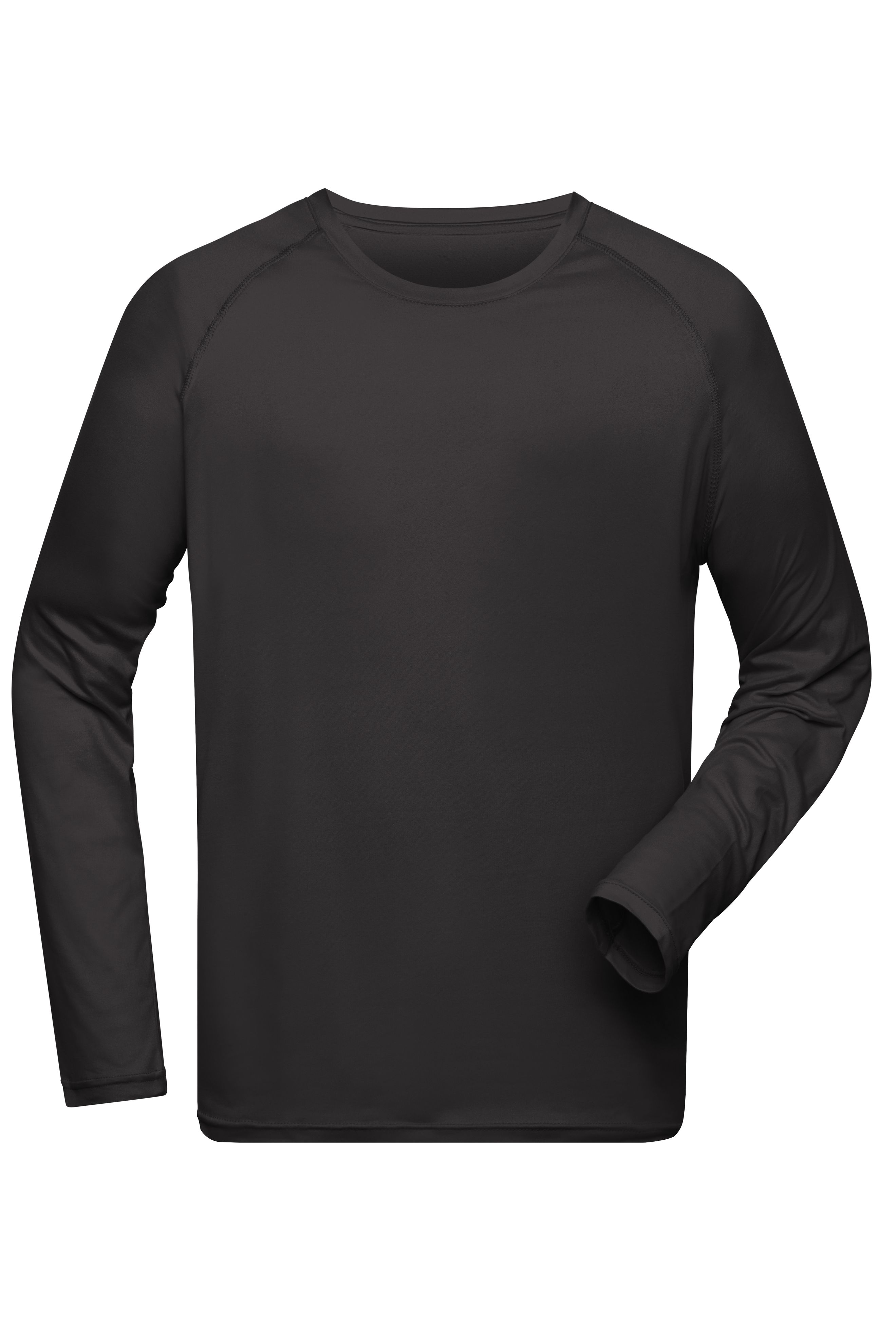 Men Men's Sports Shirt LongSleeved BlackDaiber