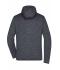 Men Men's Knitted Fleece Hoody Dark-melange/black 8044