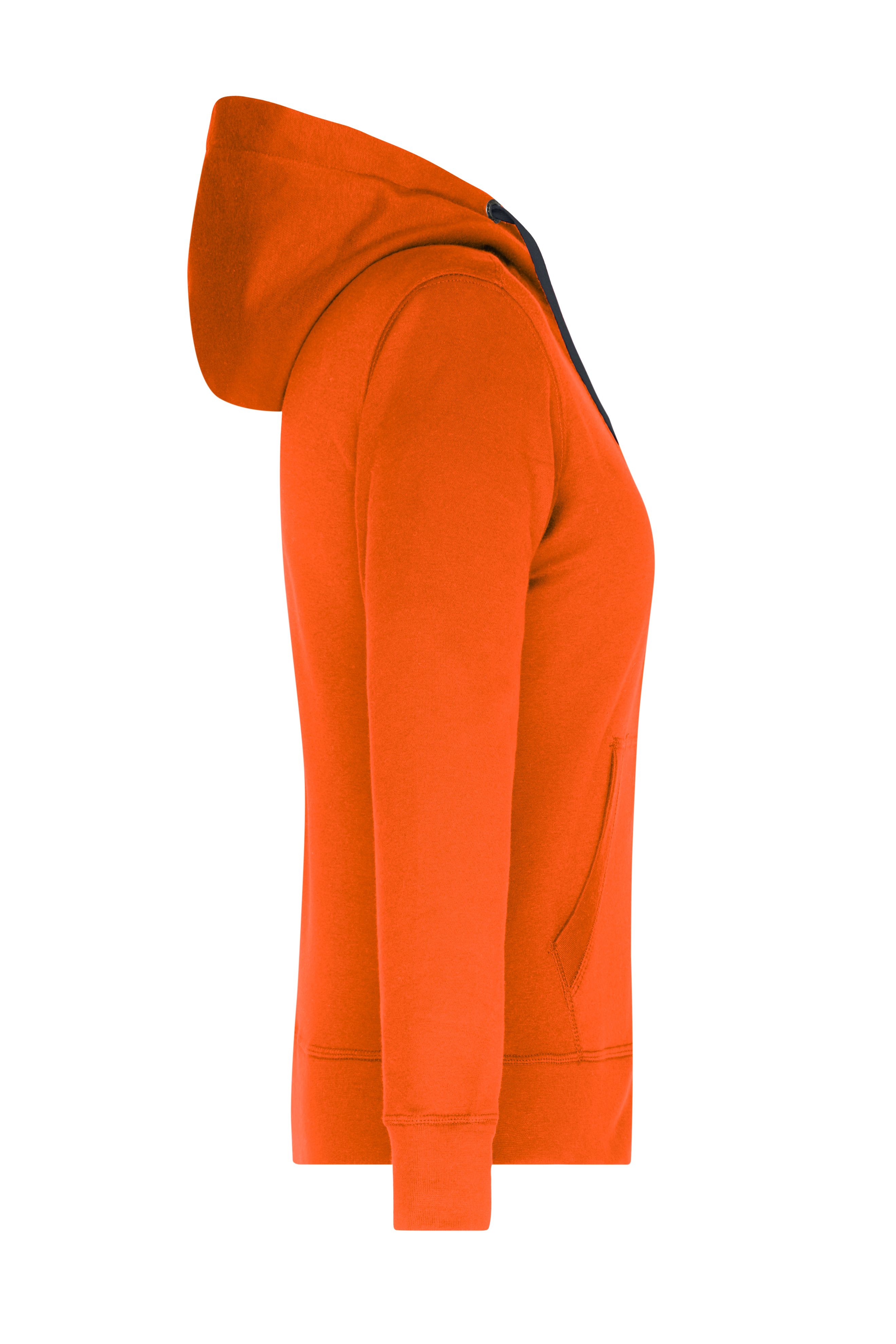 Ladies Ladies' Hooded Jacket Dark-orange/carbon-Daiber