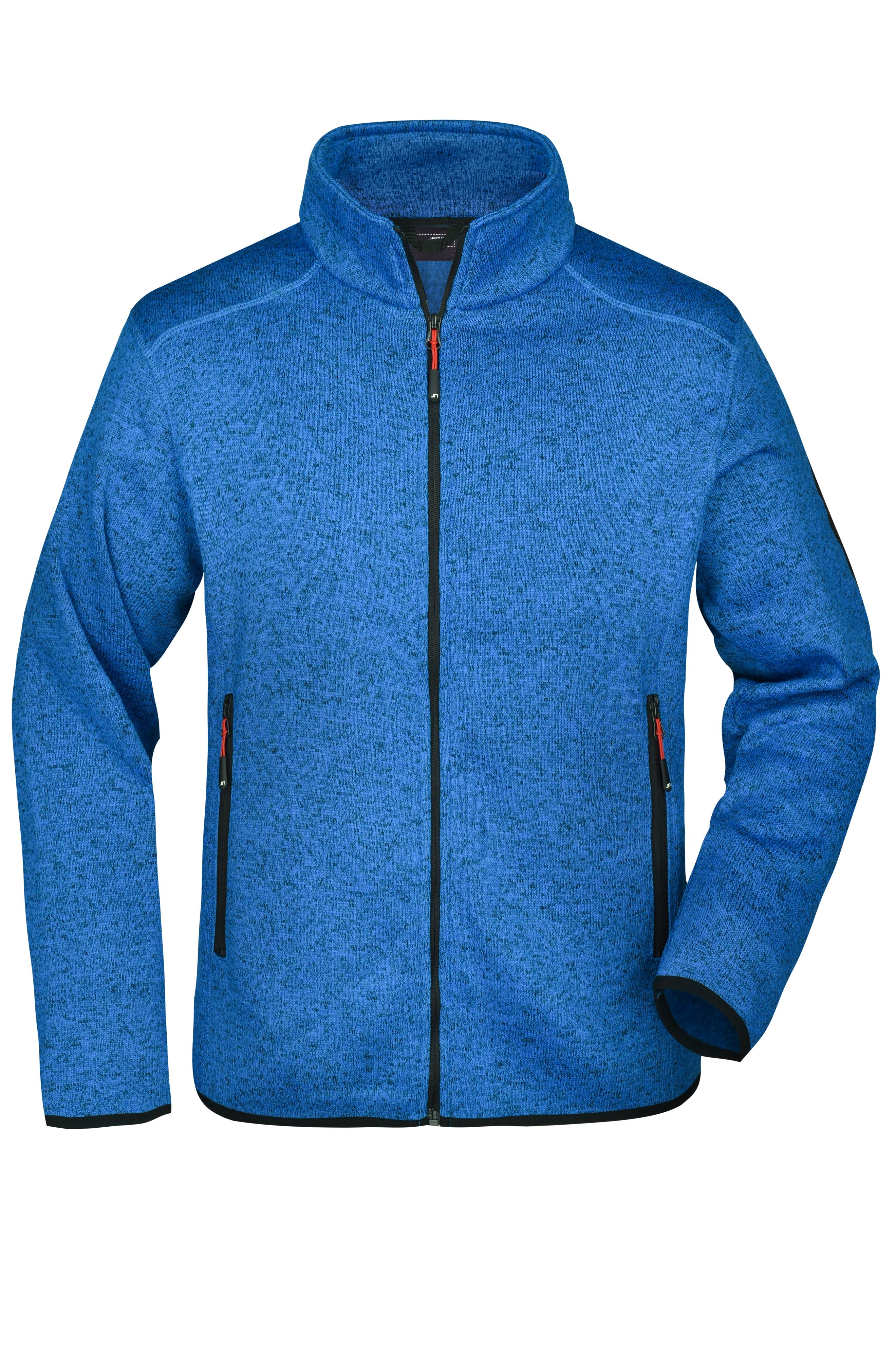 Men Men's Knitted Fleece Jacket Royalmelange/redDaiber