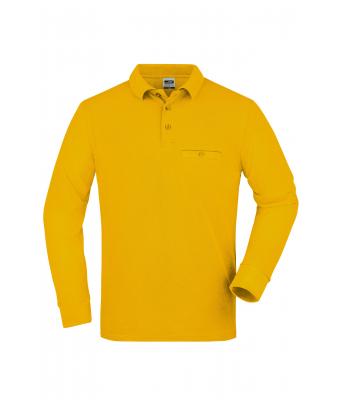 mustard long sleeve polo shirt