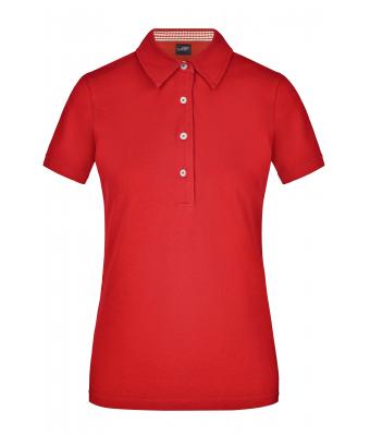 Ladies Ladies' Plain Polo Red/red-white 8217