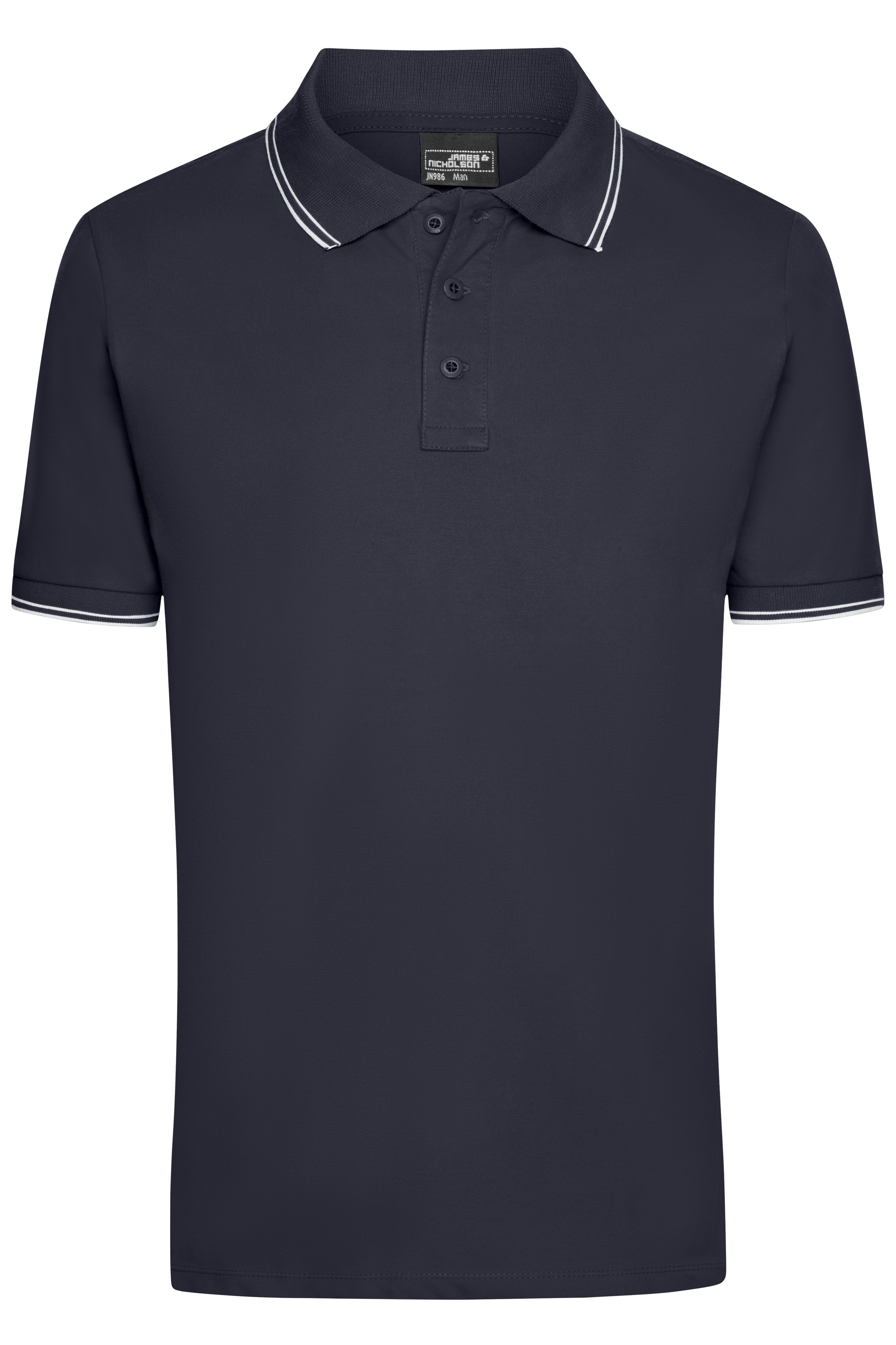 Men Men's Polo Navy/white-Daiber