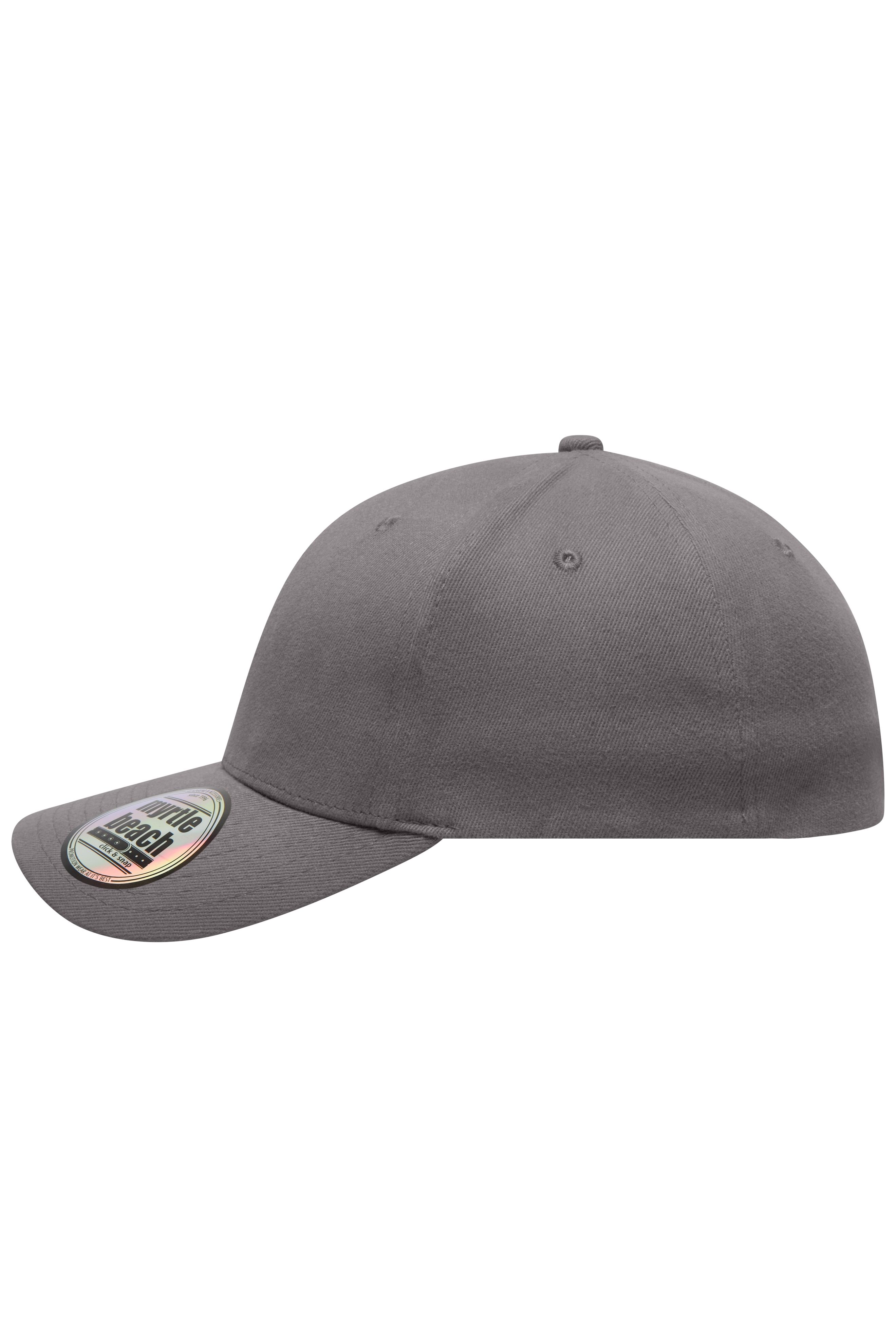 Unisex 6 Panel Elastic Fit Baseball Cap Dark Grey Daiber