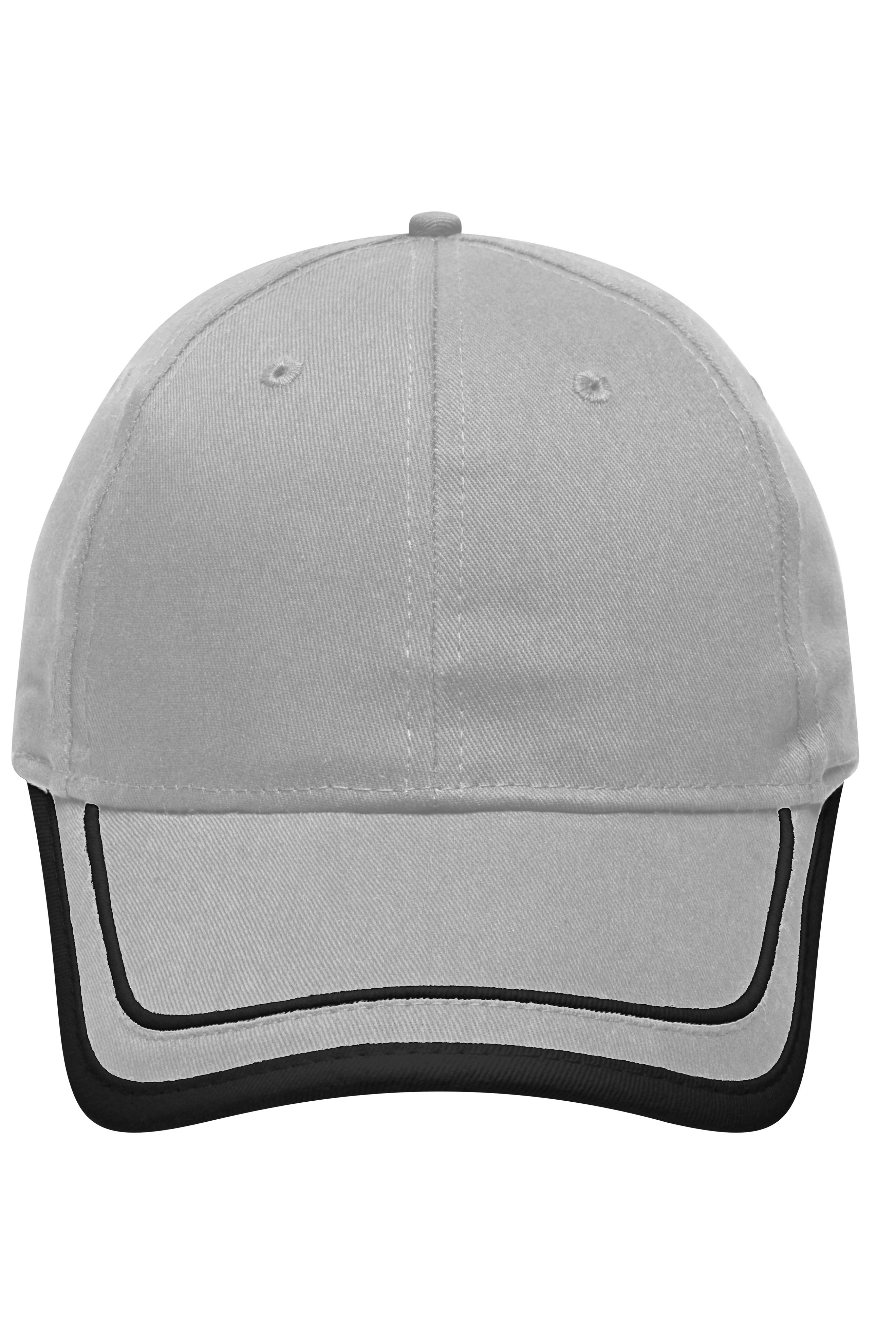 Unisex 6 Panel Piping Cap Greyblack Daiber