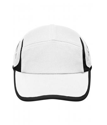 Unisex Running 4 Panel Cap White/black 7777