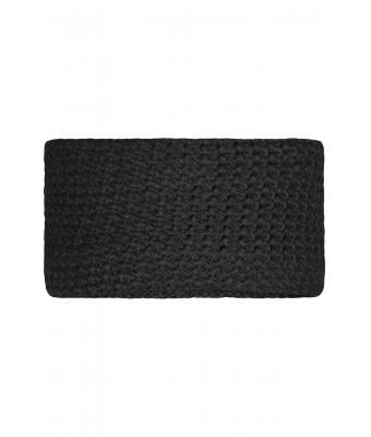 Unisex Fine Crocheted Headband Black 8515