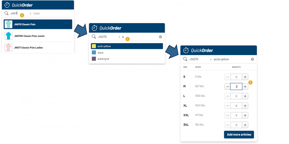 QuickOrder or CSV-file, the choice is yours