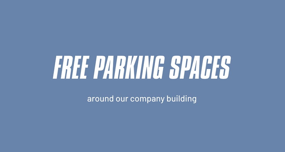 Free parking spaces