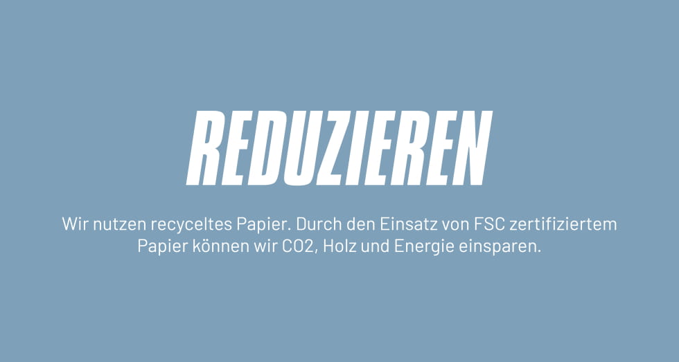 Klimaschutz Dreiklang: Reduzieren